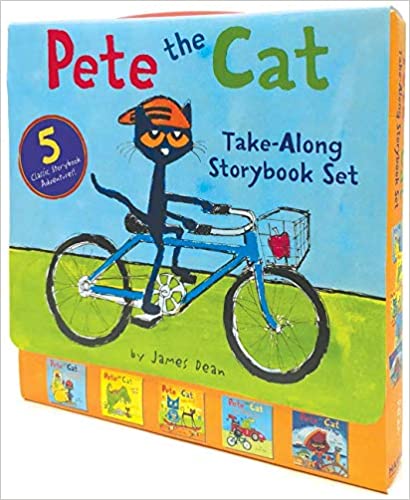 Best book for kids about cat.Pete the Cat Take-Along Storybook Set by James Dean (Author, Illustrator), Kimberly Dean (Author).Best book for kids about cat
