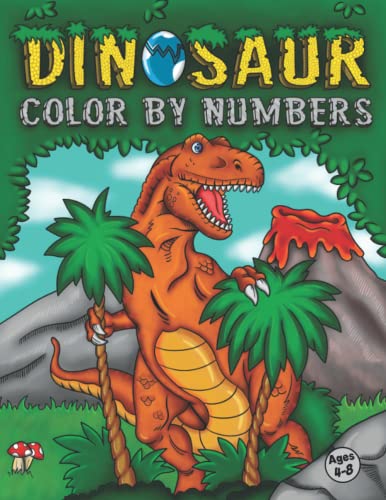 Dinosaur Color By Numbers by Pretty Lion Press (Author)