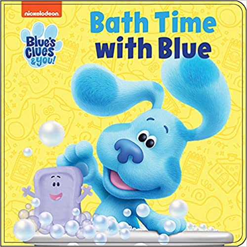 Bath Time with Blue. waterproof bath time book for kids.