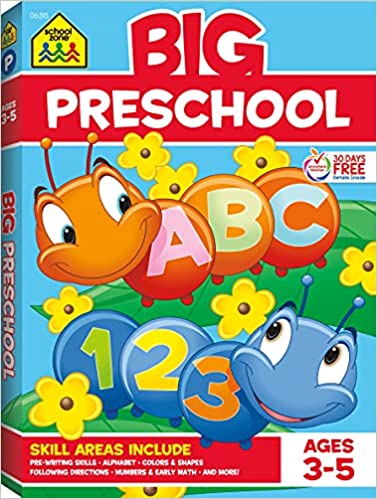 School Zone Big Preschool Workbook ( Best Seller in Early Childhood Education- Coloring books for 5 year olds)